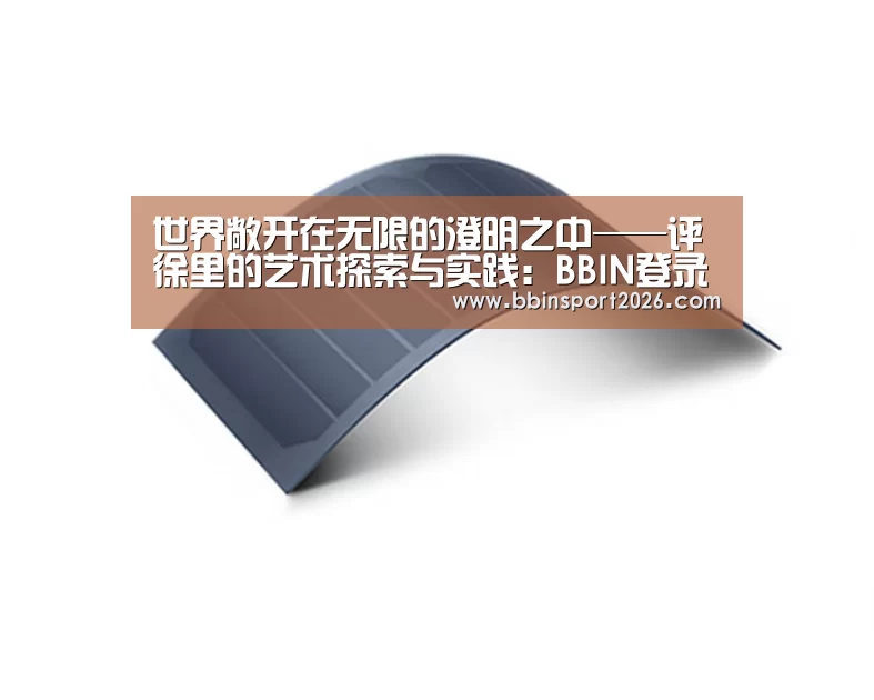 世界敞开在无限的澄明之中——评徐里的艺术探索与实践:BBIN登录(图2) BBIN登录